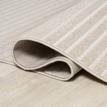 Aarhus Minimalist Scandi Striped Area Rug